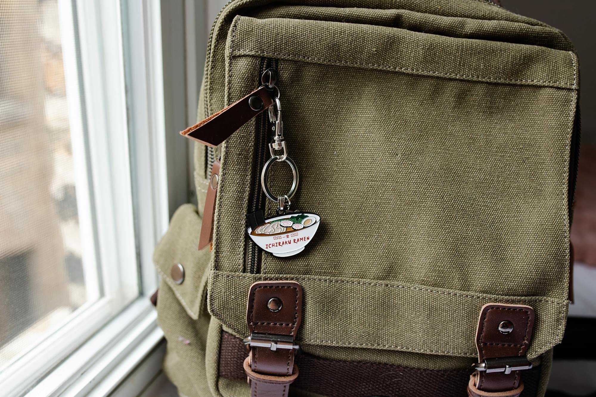 SalesOne LLC Naruto Shippuden Ichiraku Ramen Enamel Pendant Keychain | Heavy Duty Car Key Ring Holder with Clip | Accessories fo