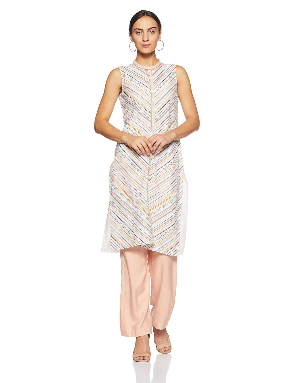 Aurelia Women'S Cotton Kurta (18Fek13728-62791_White_Small)