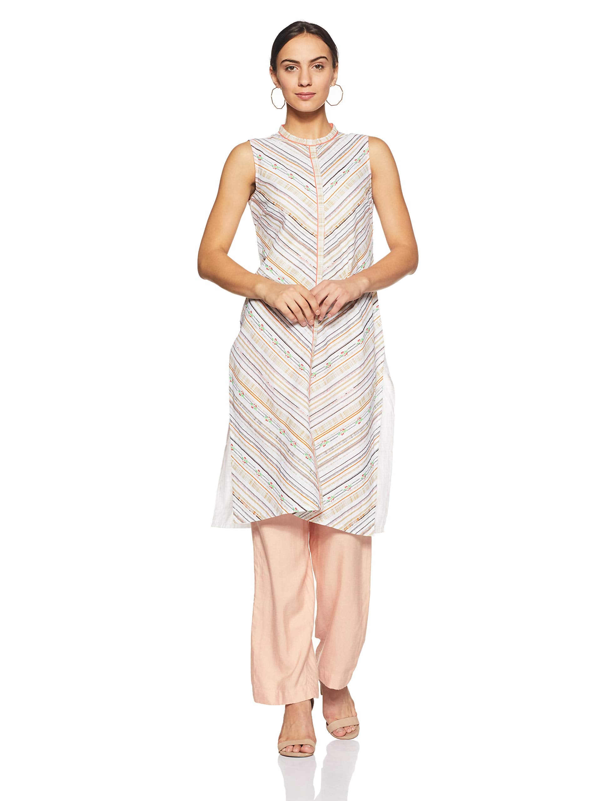 Aurelia Women'S Cotton Kurta (18Fek13728-62791_White_Small)