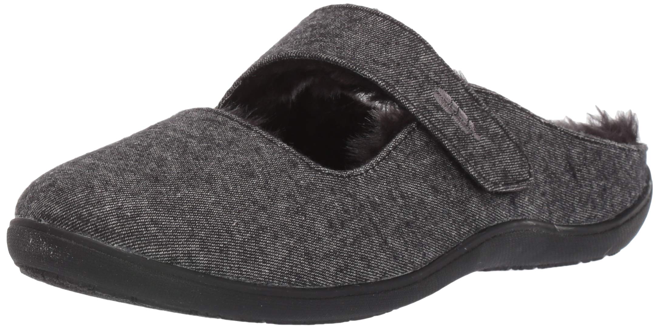 Revitalign RV4200410 Womens Oceanside Comfort Slipper  Black - Size 10