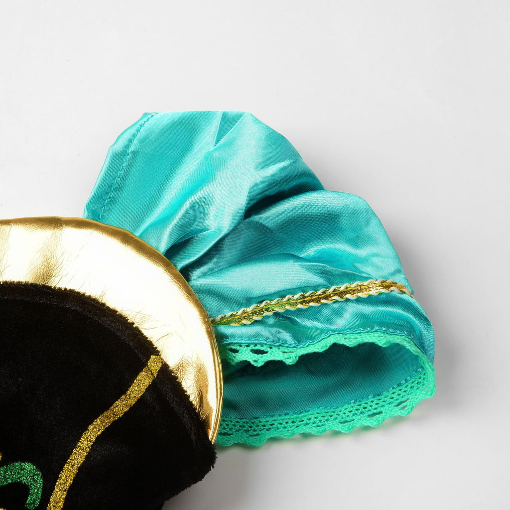 JerrisApparel Girls Princess Costume Snow Party Halloween Cosplay Fancy Dress (Green with Accessories)