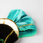 JerrisApparel Girls Princess Costume Snow Party Halloween Cosplay Fancy Dress (Green with Accessories)