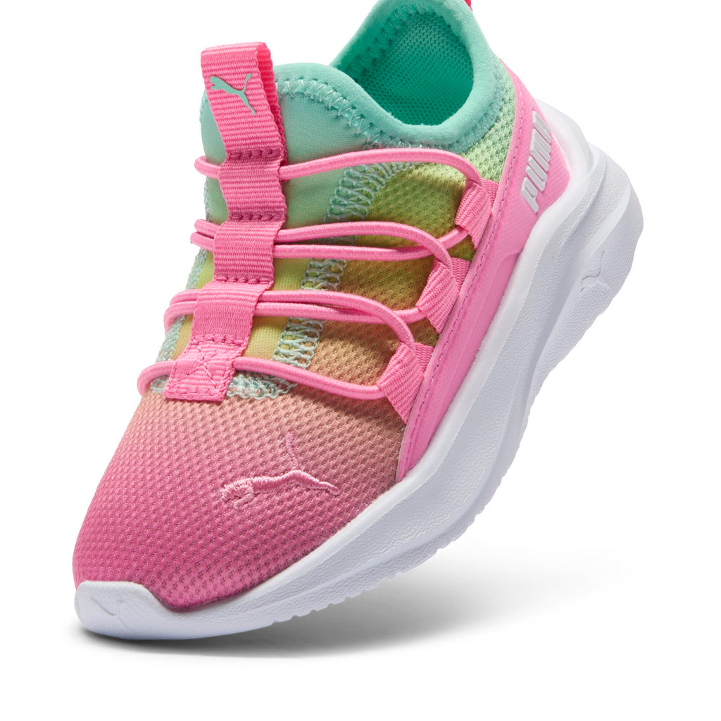 PUMA SOFTRIDE ONE4ALL Slip ON Sneaker, Fast Pink-Mint, 12.5 US Unisex Little Kid