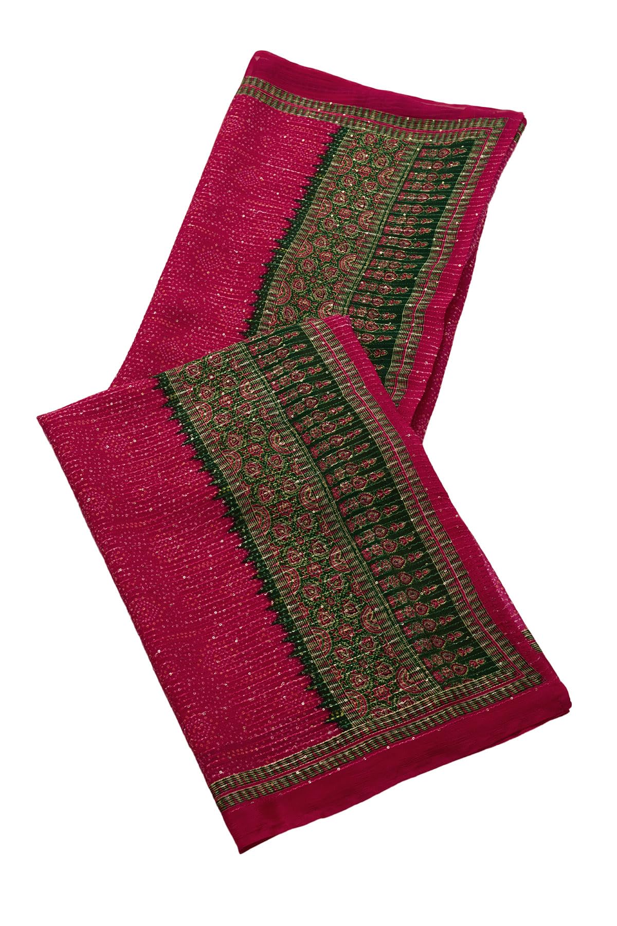 Soch Women Viscose Blend Bandhani Print Dupatta with Sequins