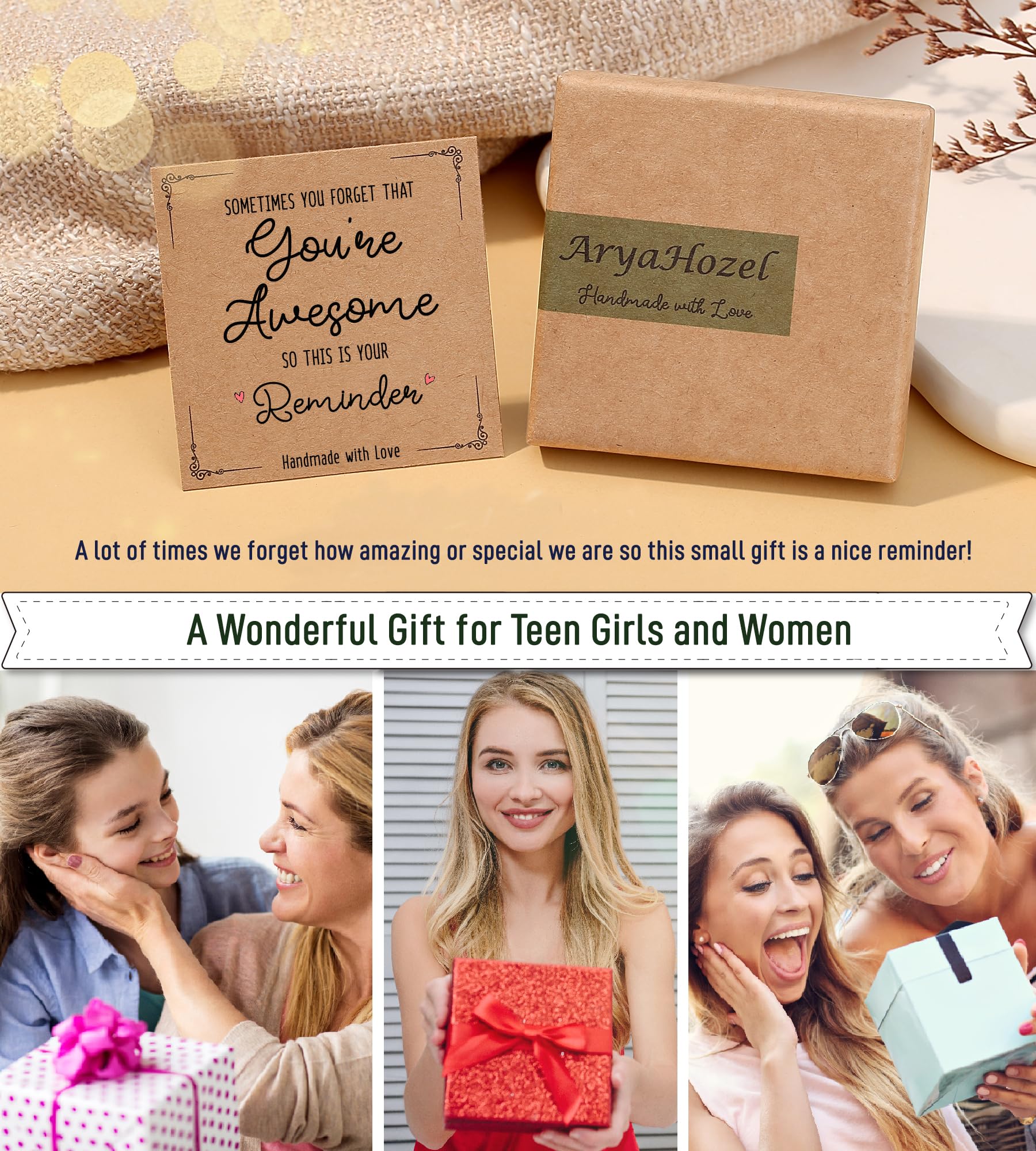 AryaHozel Bracelets for Teen Girls Gifts Birthday Women Tween Teenage Girls Jewelry Teens Ages 8 12 14 16 18 Year Old Ideas Chri