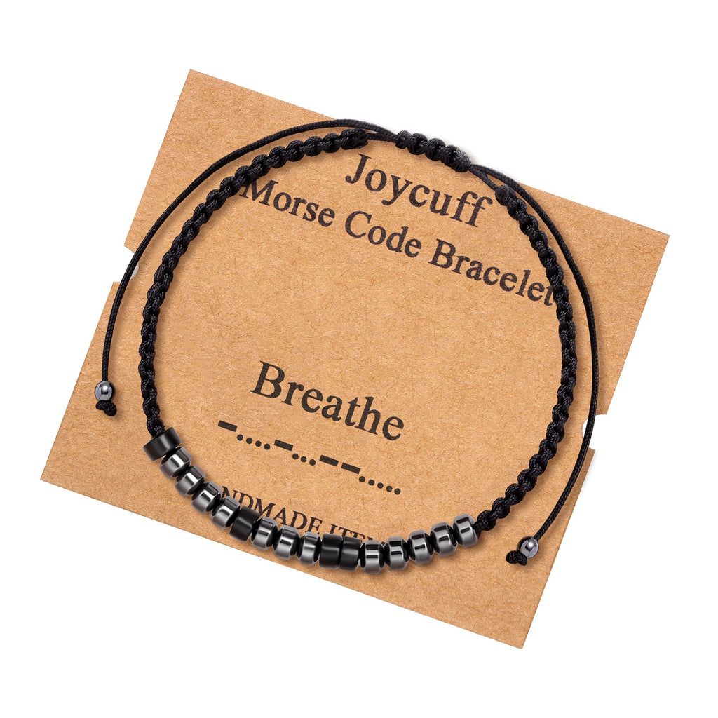 JoycuFF Gifts for Women Men Morse Code Bracelets for Women Coworker Leaving Gifts Fashion Best Friend BFF Silk Wrap Bracelet Fun