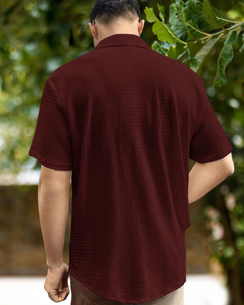 I Enterprise MenS Regular Fit Solid Soft Touch Cotton Casual Shirt Design With Spread Collar & Half Sleeve (Pack Of 2) Color_Ma