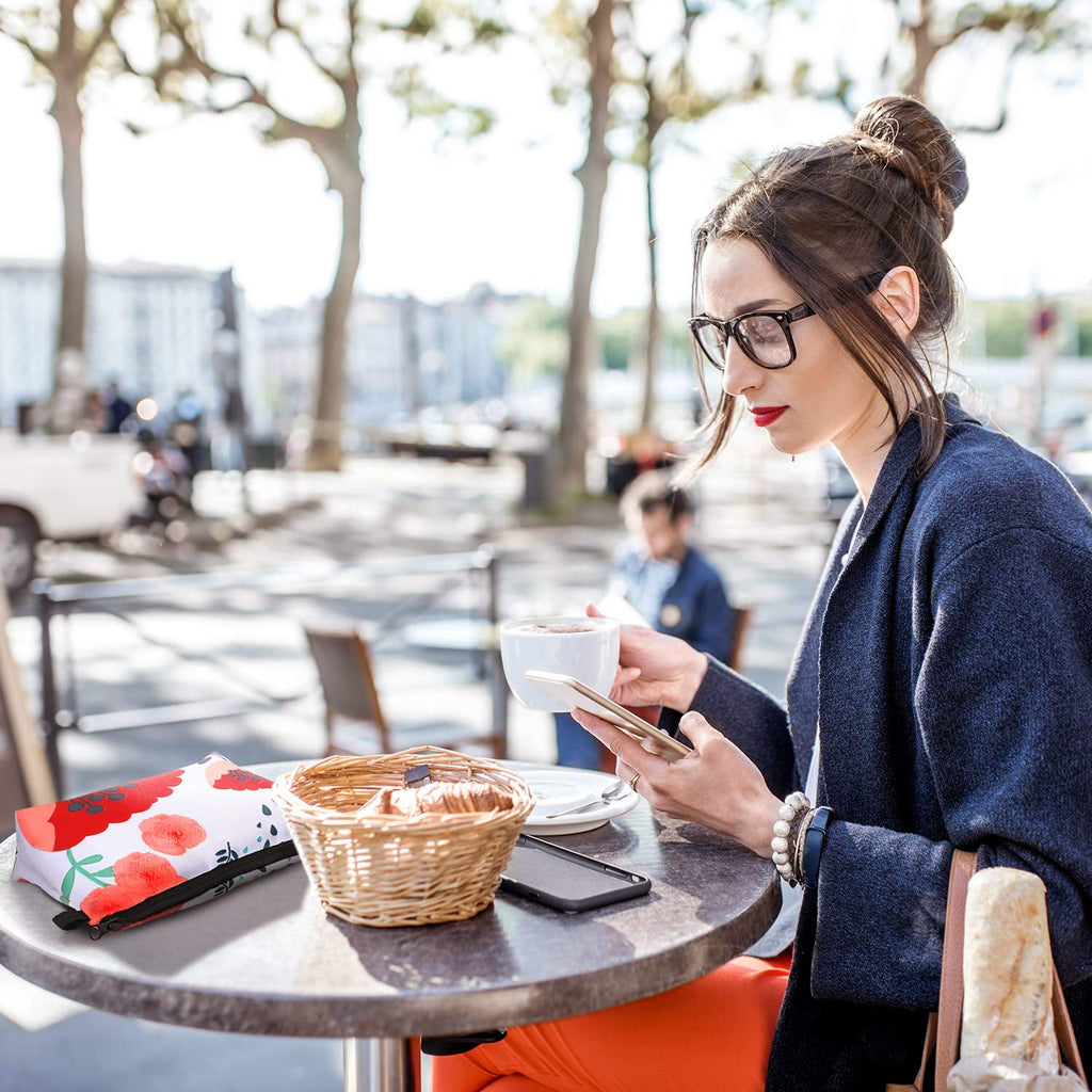 Chuangdi 6 Pieces Makeup Bag Toiletry Pouch Waterproof Cosmetic Bag with Mandala Flowers Llama Sloth Unicorn Patterns, 6 Styles