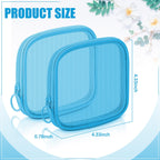 Weewooday 4 Pcs Mesh Makeup Bag Mesh Cosmetic Bag Travel Toiletry Bag Pouch with Zipper Mini Portable Makeup Cosmetic Travel Toi