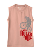 Kyda Kids Cotton Printed Summer Vests For BoyS (Pack Of 5) 3-4Years