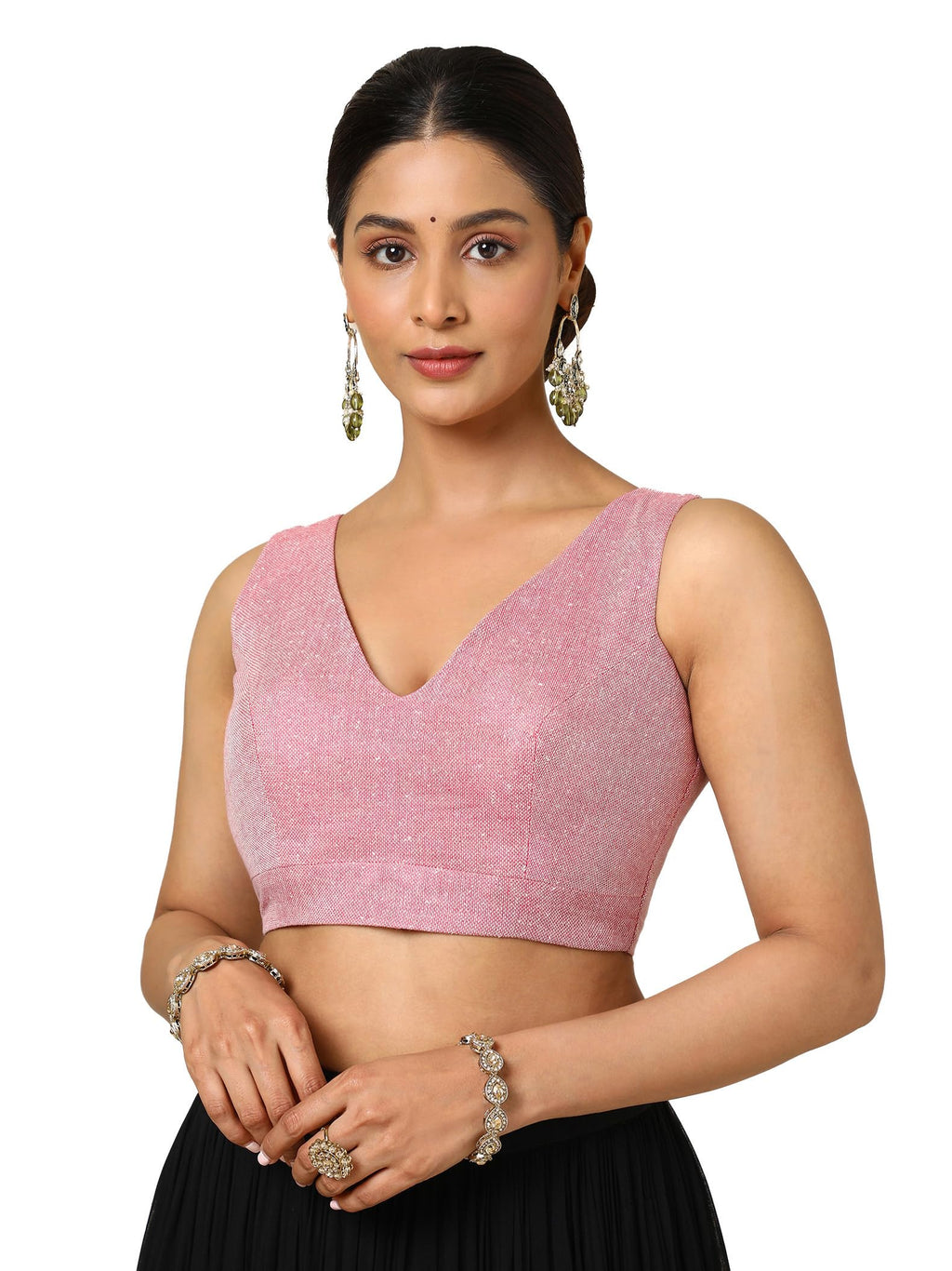 Soch Women Jute Textured Sleeveless Regular Fit Blouse