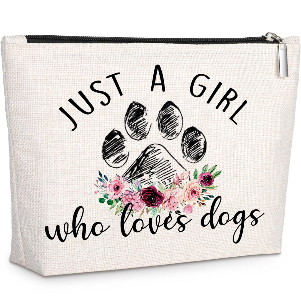 GevGuxLuo Dog Gifts for Dog Lovers, Dog Makeup Bag for Women with Mirror, Dog Birthday Gifts Ideas for Daughter Sister Bestie, C