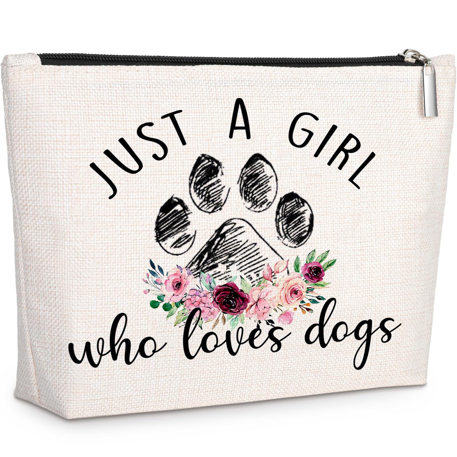 GevGuxLuo Dog Gifts for Dog Lovers, Dog Makeup Bag for Women with Mirror, Dog Birthday Gifts Ideas for Daughter Sister Bestie, C