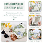 ZLFSRQ Lace Flower Makeup Bag Travel Cute Floral Cosmetic Bags for Women Large Makeup Pouch Zipper Cosmetic Pouch for Purse Aest