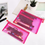 Sinzip 12 Pieces Zipper Nylon Mesh Pouch, Mesh Cosmetic Bags Makeup Bags Pencil Case, Multipurpose Travel Bags for WB06 Wb06