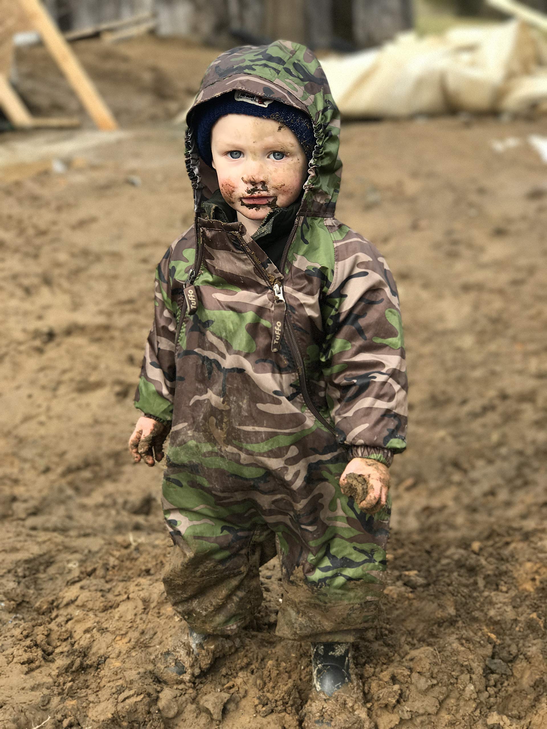 Tuffo Toddler Boys' Muddy Buddy Coveralls, Camouflage, 4T