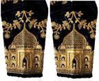 Pujia Mills WomenS Multicolor Heavy Hand Embroidery Taj Mahal Design Work Khatli Work Phantom Silk Readymade Saree Half Sleeve