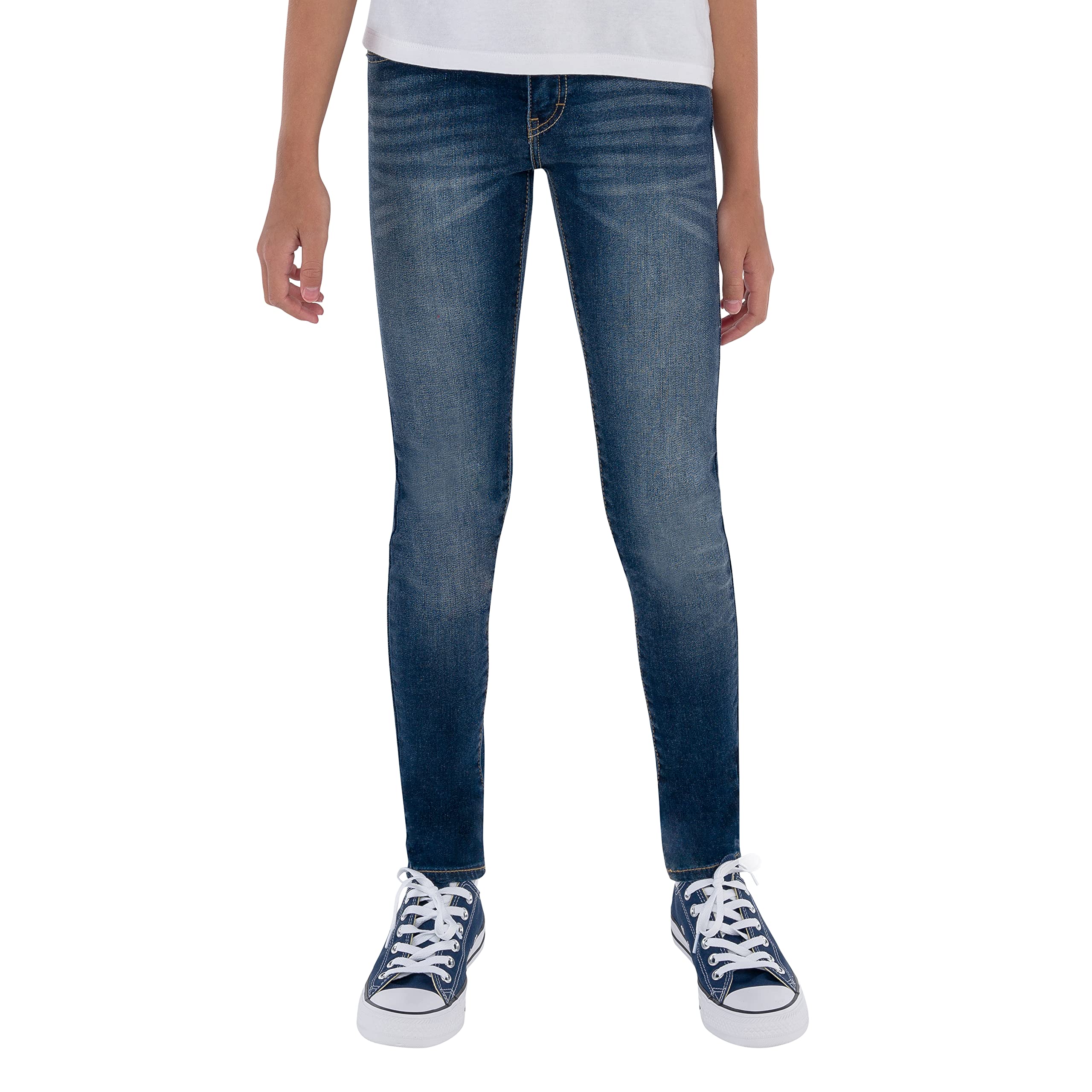 Levi's Big Girls' 710 Super Skinny Fit Classic Jeans, Blue Asphalt, 16