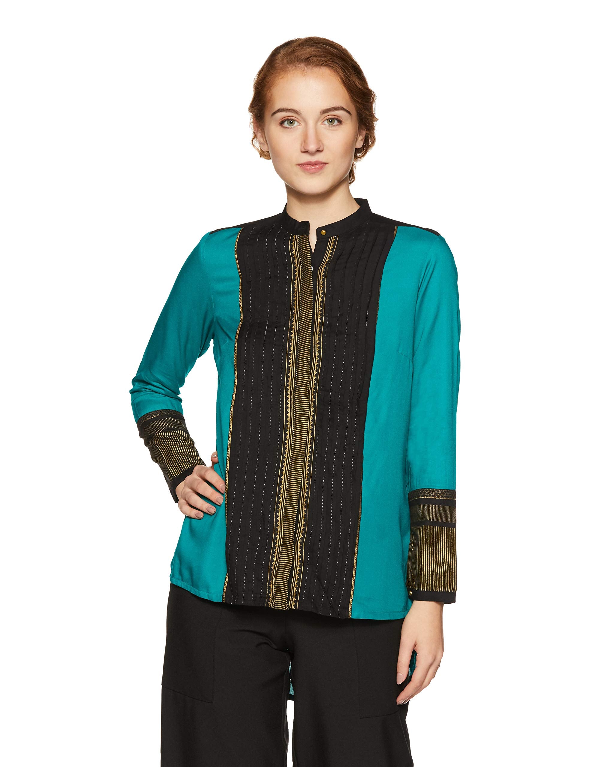 W For Woman Women'S Tunic Top (16Au32487-11728_Green_10)