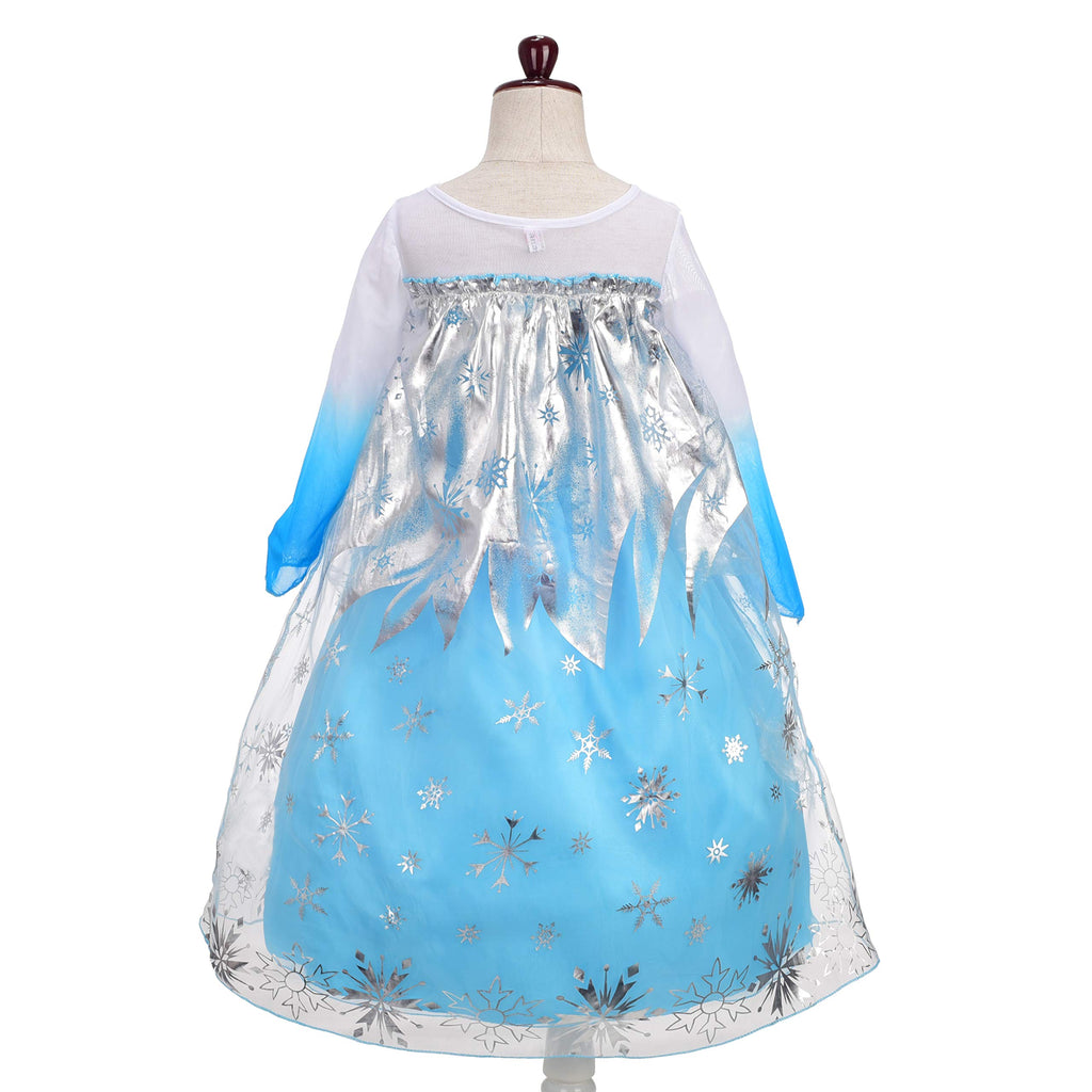 Dressy Daisy Girls' Ice Princess Dress Costume Birthday Halloween Christmas Fancy Party Dresses with Cape Size 6-6X Style B