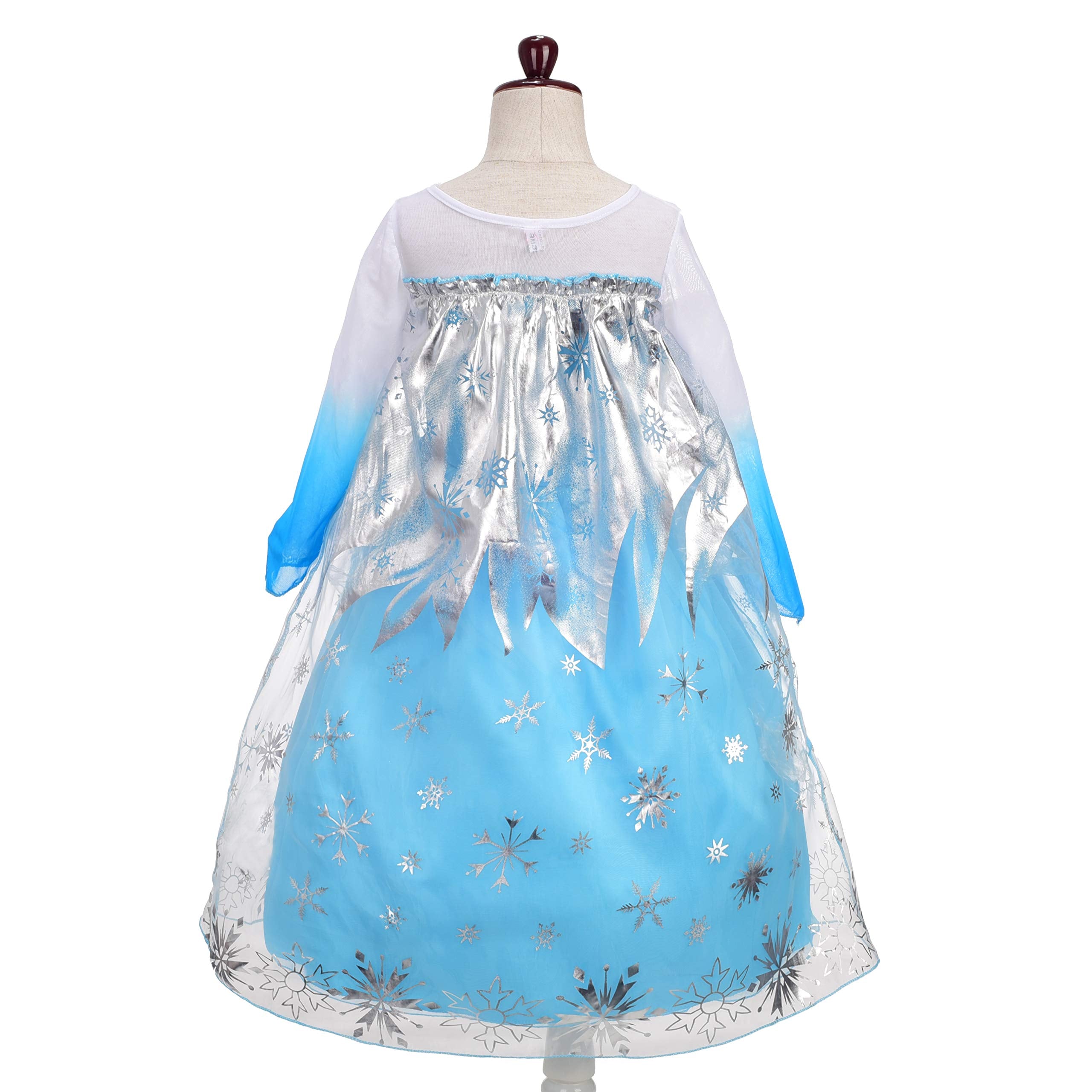 Dressy Daisy Girls' Ice Princess Dress Costume Birthday Halloween Christmas Fancy Party Dresses with Cape Size 6-6X Style B