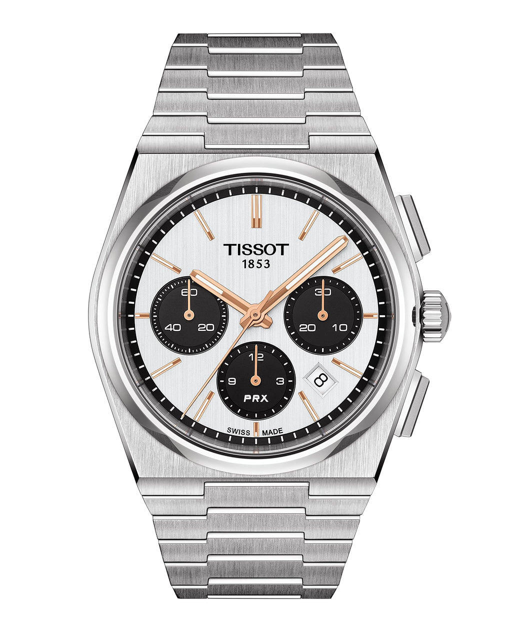 Tissot T-Classic PRX Chronograph White Dial Automatic T137.427.11.011.00 100M Men's Watch