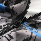 COOKFIP Men's Zip Up Color Block Hoodie Fleece Gym Workout zippered Sweatshirt Fashion Long Sleeve Hooded WIth Pocket (17# blue