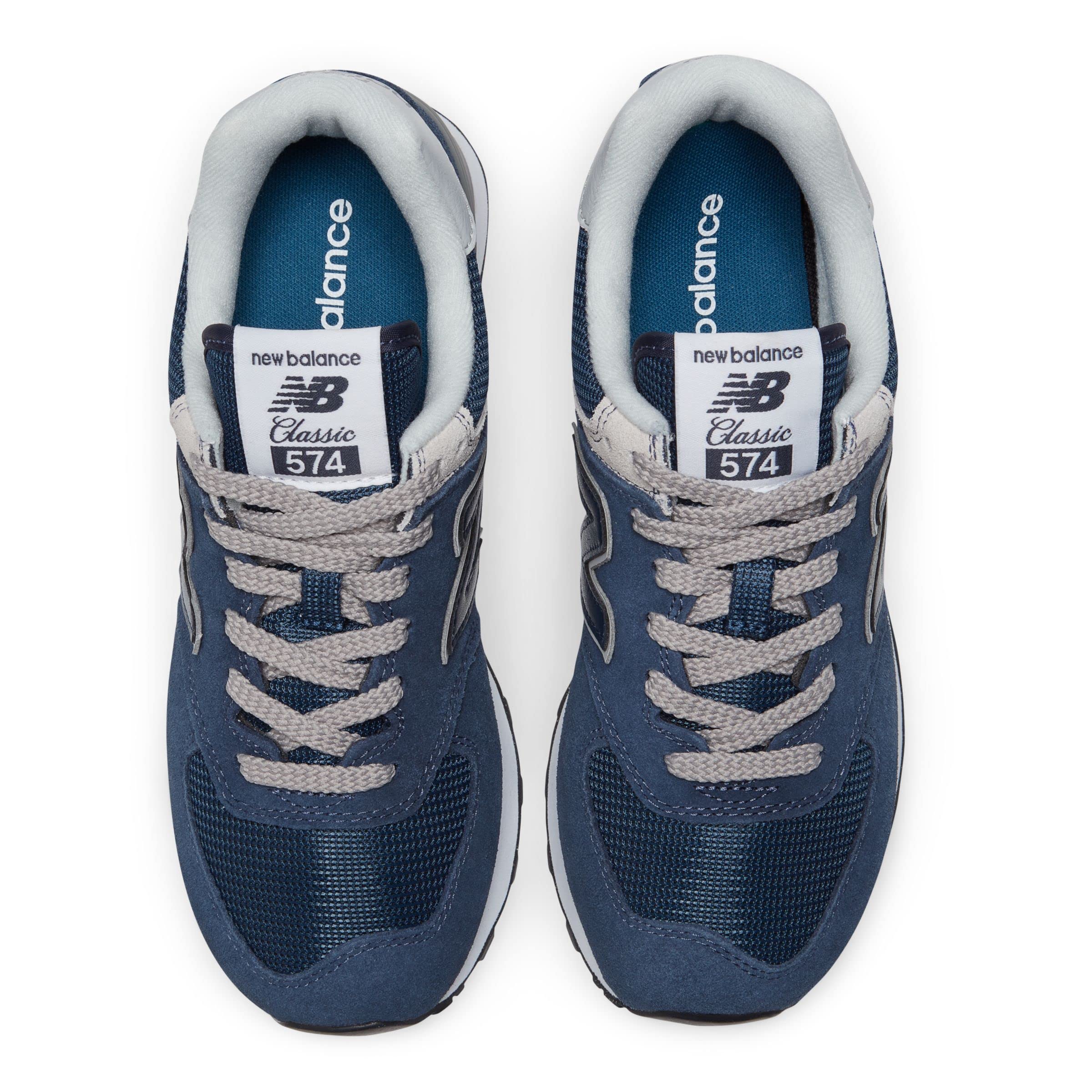 New Balance womens 574 V3 Sneaker, Navy/White, 5.5 US