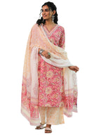Libas WomenS Cotton Kurta Set (35789_Pink