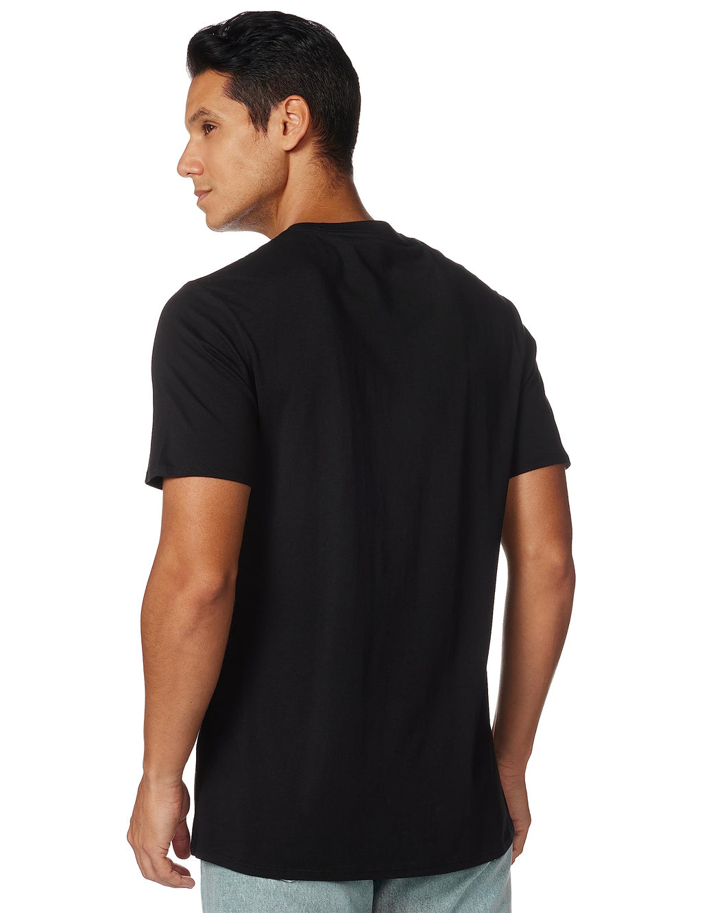 Karl Lagerfeld Paris Reflective T, Karl Character with Headphones Short Sleeve Crew Neck Mens Shirt, Black, M