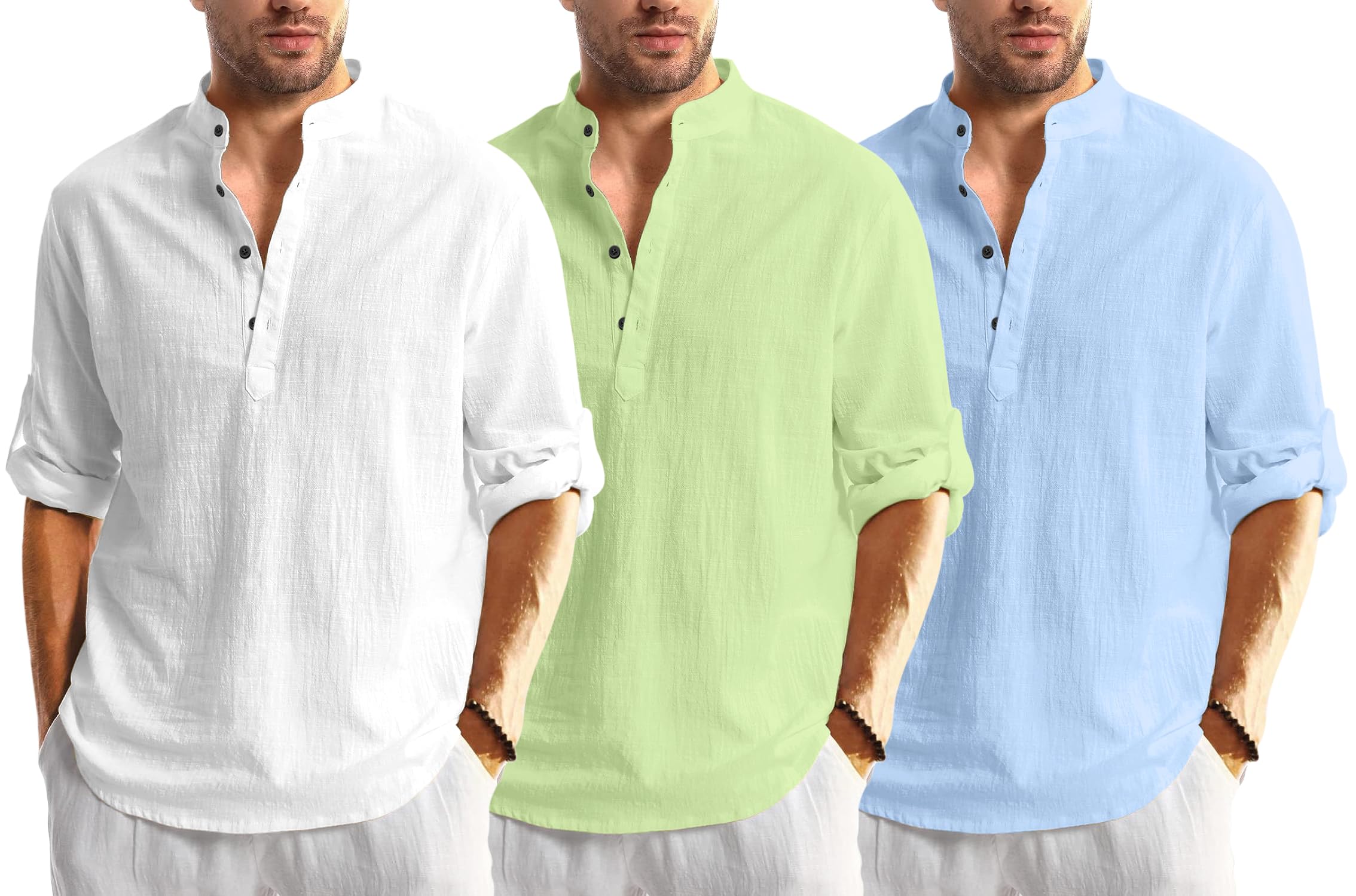 Zartha MenS Regular Fit Solid Pattern Cotton Blend Kurta With Spread Collar Long Sleeve And Standard Length | Shirt For Man