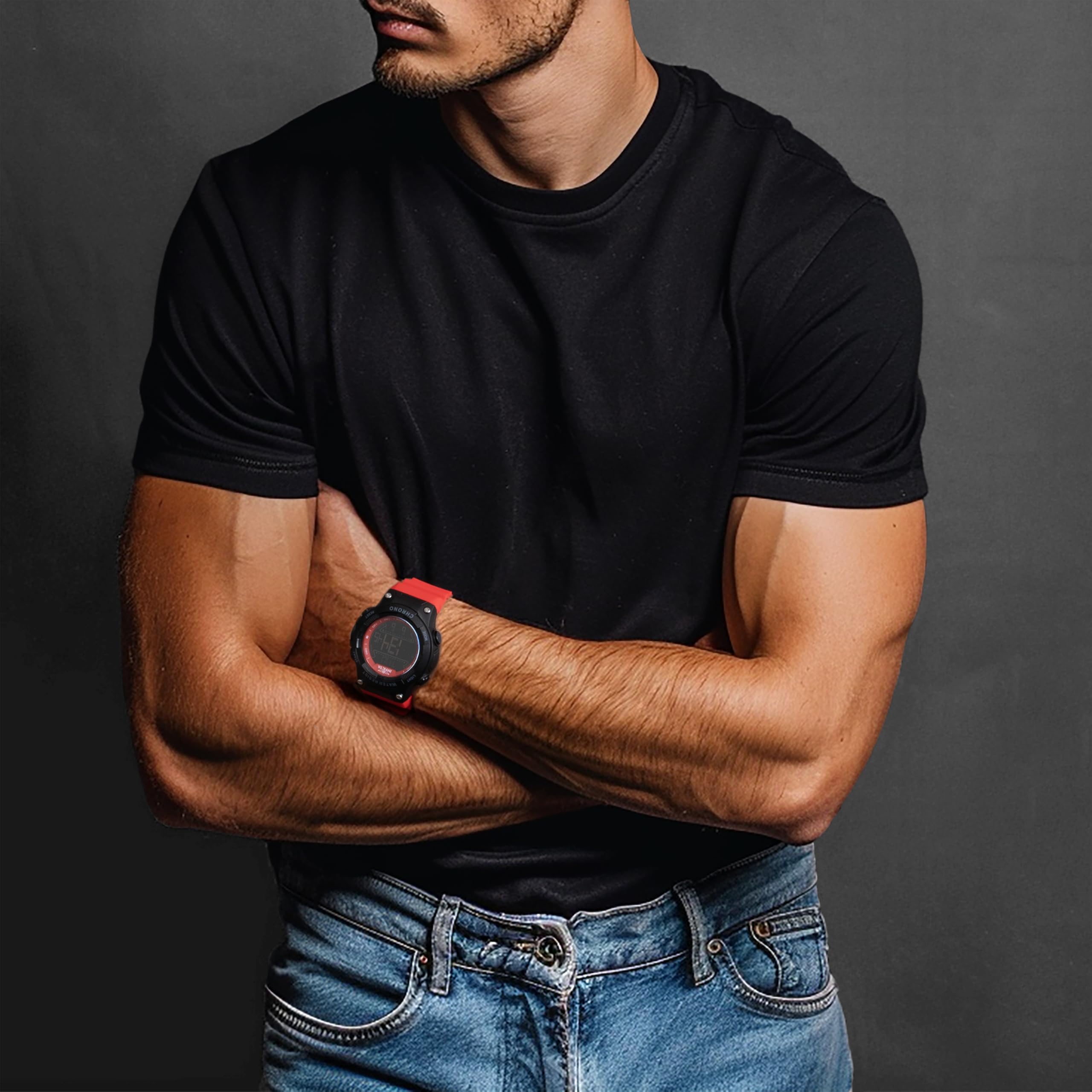 Invicta Racing Men 52mm Plastic Black Black dial Electronic Digital