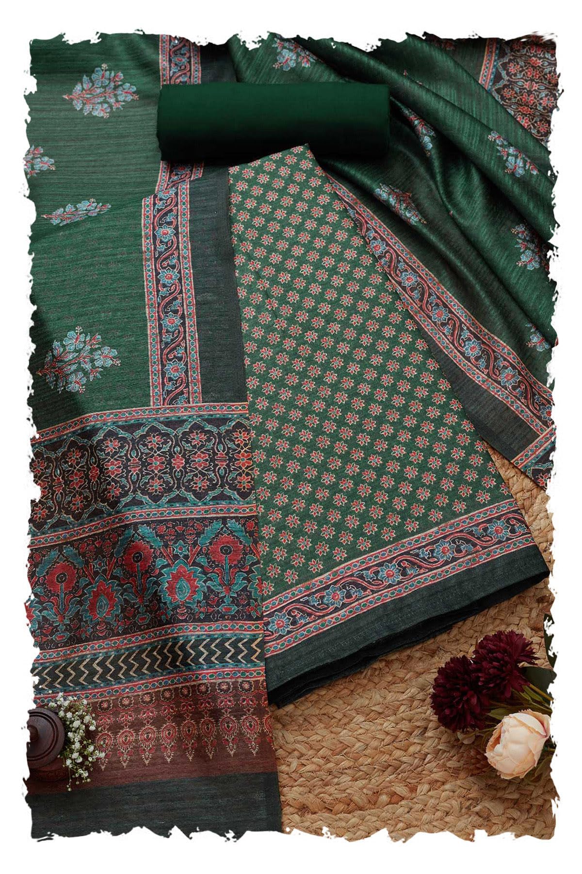 Soch Women Chanderi Floral Dress Material