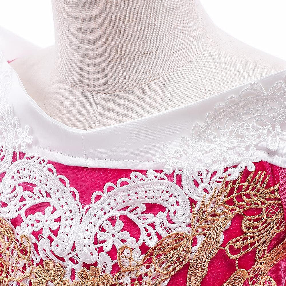 Dressy Daisy Beauty Princess Costume Dress Up for Little Girls Halloween Birthday Party Fancy Ball Gown Size 5T 6