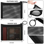 Frienda 10 Pcs Small Zipper Pouch Mini Cosmetic Bags Nylon Mesh Coin Purse Portable Cosmetic Case Storage Bags with Key Holder f