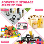 AURUZA 6 PACK Clear Toiletry Bag, TSA Approved Cosmetic Makeup Bags Set, Portable Travel Makeup Bags Zipper PVC Cosmetic Pouch A