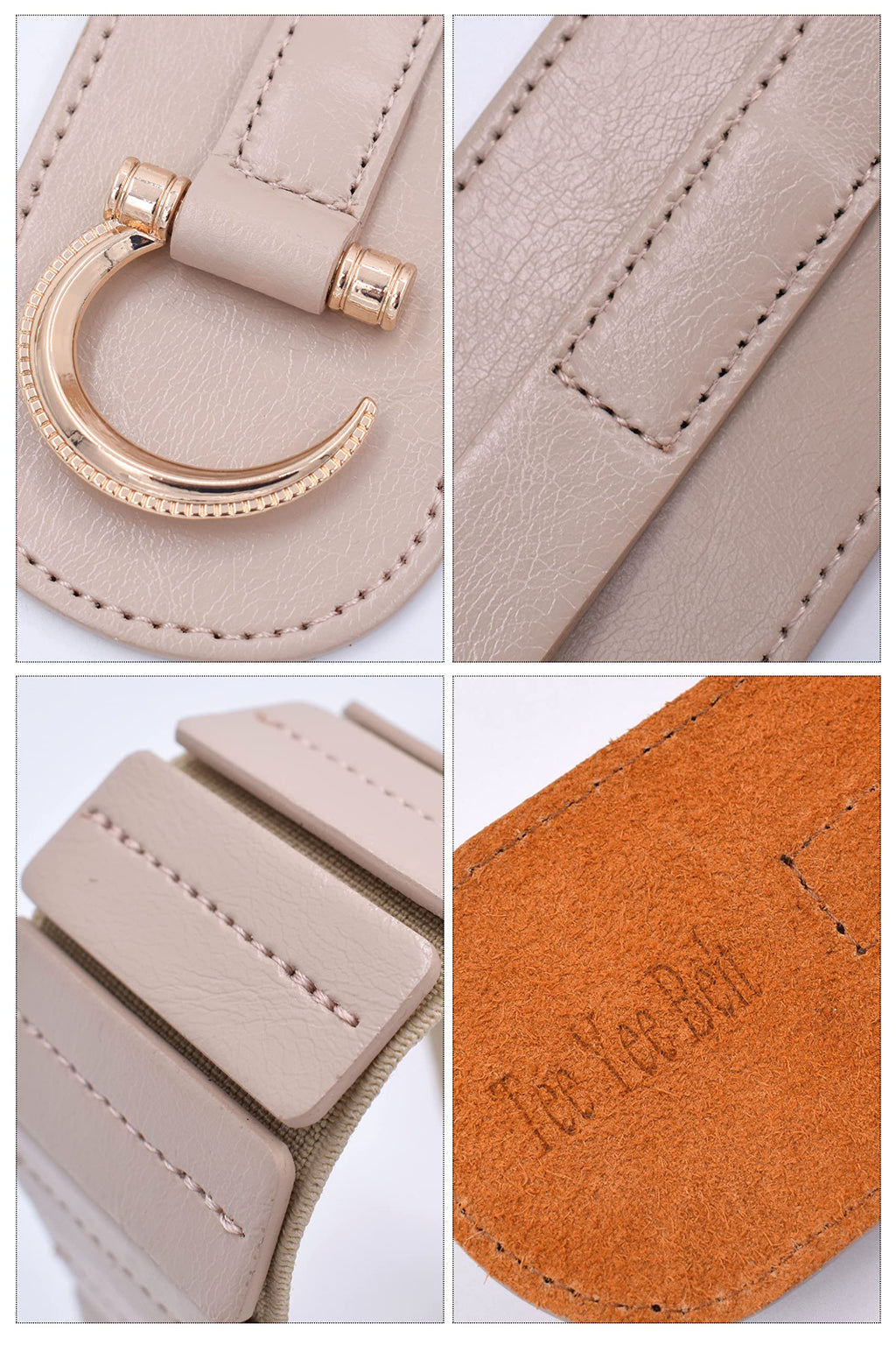 TeeYee Leather Belts Renaissance Waist Vintage Fashion Medieval Belt beige#