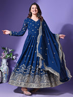 Wedani Georgette Embroidered Anarkali Gown For Women