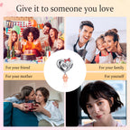 Annmors Lovely Jewelry Love Mom   Dangle Charm in 925 Sterling Silver Mother Heart Charm Dangle for Women Bracelet & Necklace DI