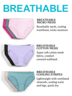 Fruit Of The Loom Womens Breathable Underwear, Moisture Wicking Keeps You Cool & Comfortable, Available In Plus Size Briefs, Cot