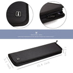 Iristide Travel Tie Case, Portable Waterproof Necktie Cufflinks Storage Box Tie Holder Stored up to 4-5 Ties - Black