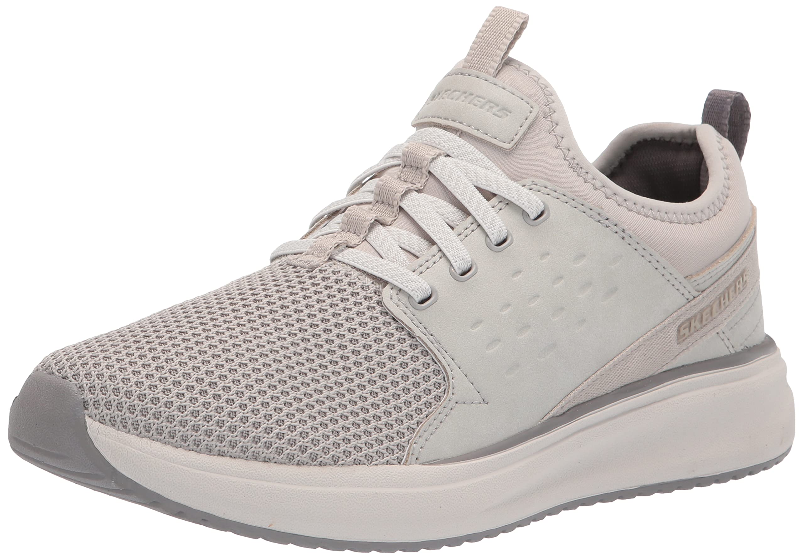 Skechers Men Usa Crowder Colton Knitted Bungee Lace Slip-On 11 Cream Casual Shoes