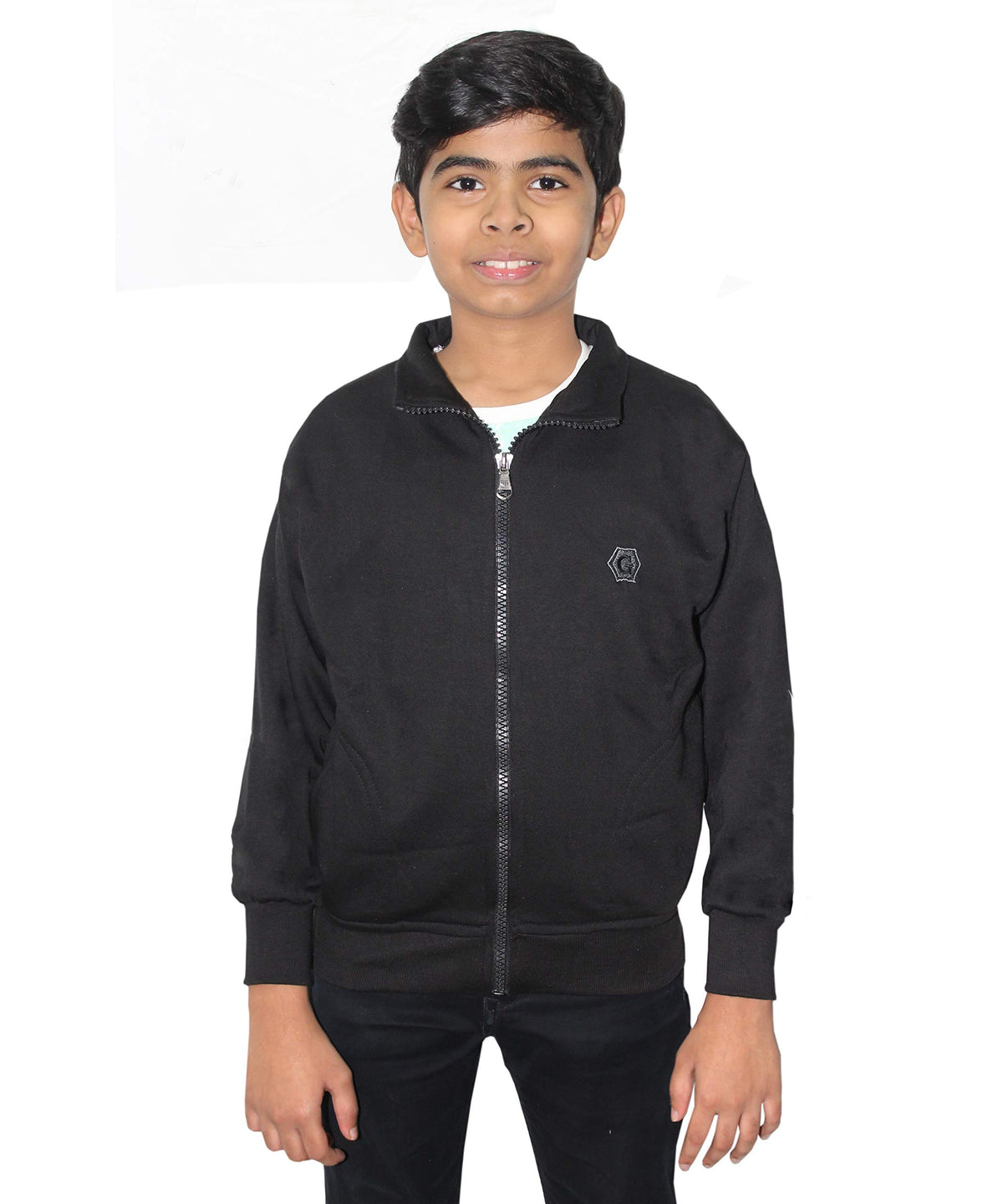 Goodluck Boys Full Sleeve Collar Sweatshirt (89 Years 30 Size) Black 8-930