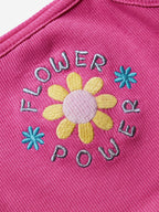 The Souled Store Official The Smurfs: Flower Power Girls Sleeveless Pink Cotton Tank Tops