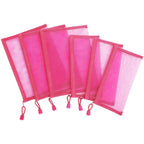 Sinzip 12 Pieces Zipper Nylon Mesh Pouch, Mesh Cosmetic Bags Makeup Bags Pencil Case, Multipurpose Travel Bags for WB06 Wb06