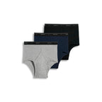Jockey Mens Underwear classic Full Rise Brief - 3 Pack, grey HeatherDenimBlack, 34