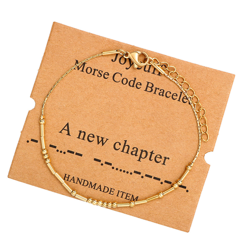 JoycuFF Mama Gifts for Women Morse Code Bracelets for Women Mother Mom Mothers Day Birthday Christmas Stianless Steel Jewelry Gi