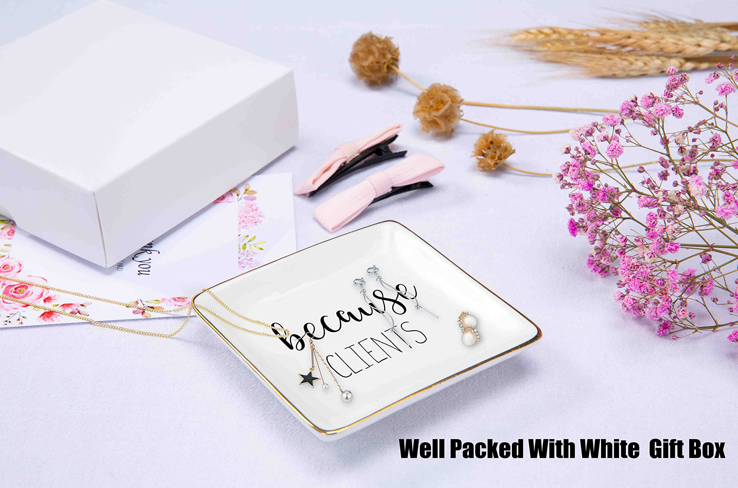 Topthink Because Clients - Unique Gift Idea for Hairdresser,Makeup Artist,Nail Tech,Lawyer, Realtor,Real Estate Agents - Christm