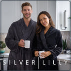 Silver Lilly Womens Plush Fleece Fluffy Long Bathrobe, Great Gift for Mother's Day, Grandma, Daughter, Sister, Wife, Friend - Sm