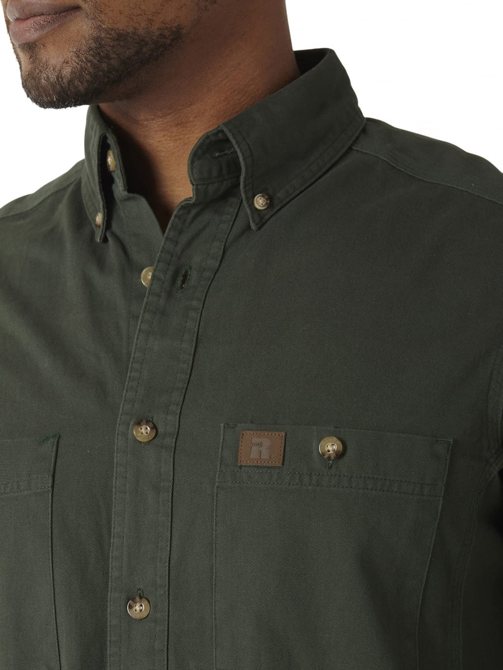 Wrangler Riggs Workwear Men's Big Logger Twill Long Sleeve Workshirt, Forest Green, 2X Tall